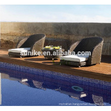 new design rattan cheap outdoor beach rattan poolside sunbed